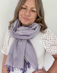 Lilac Stripe Scarf