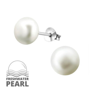 Freshwater Pearl 8mm Stud Earrings
