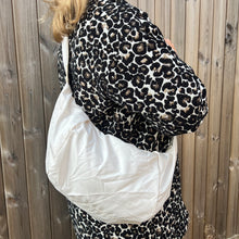 Load image into Gallery viewer, Winter White Fabric Crossbody Bum Bag
