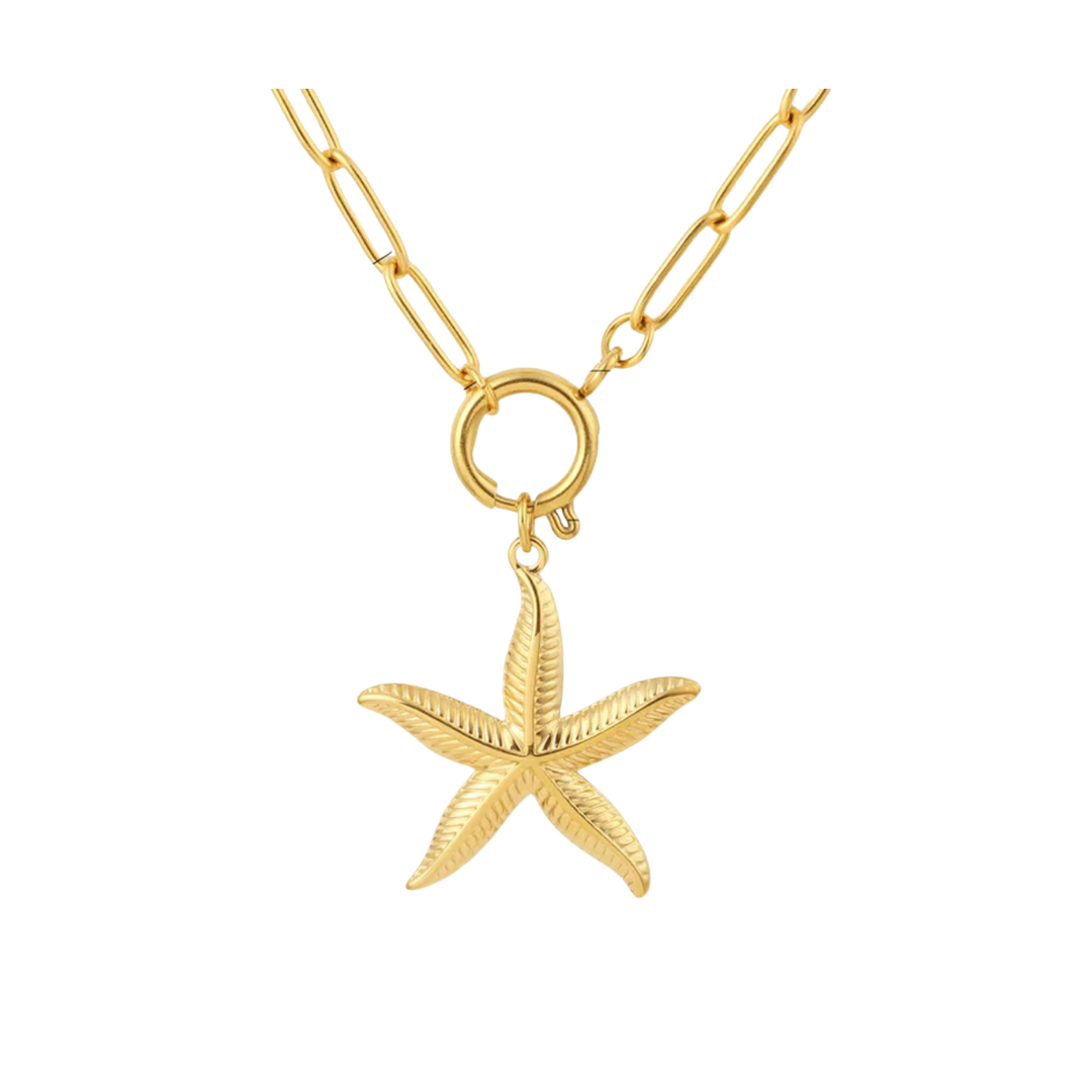 Preorder for dispatch w/c 18/5 - Gold Starfish Necklace