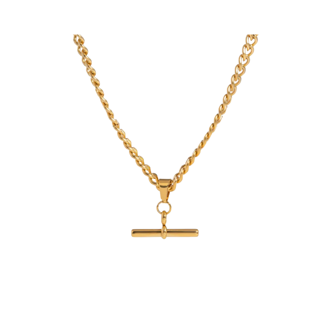 Preorder for dispatch w/c 18/5 - Gold T-Bar Necklace