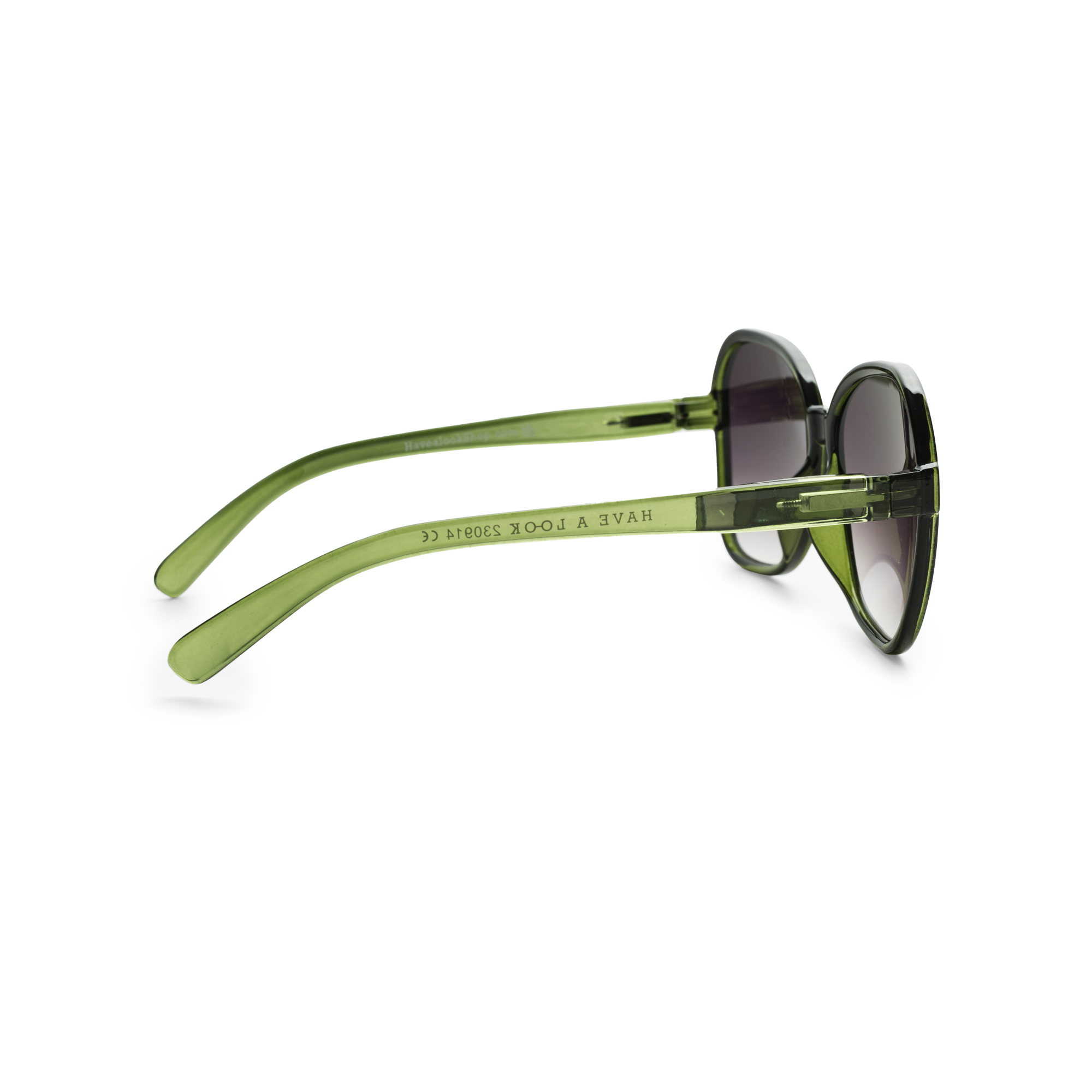 green butterfly shaped sunglasses