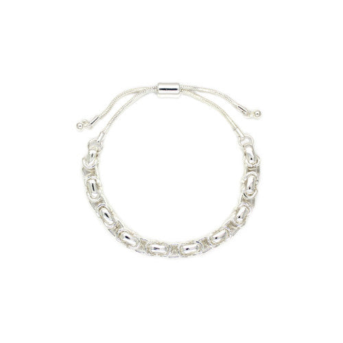 Silver Chunky Chain Adjustable Bracelet
