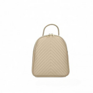 Taupe Chevron Leather Backpack