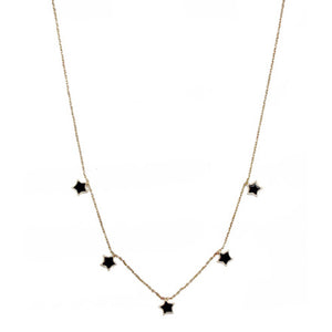 Gold & Black Star Necklace