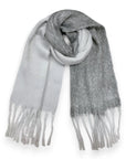Tonal Grey Mix Fluffy Blanket Scarf