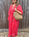 Red & Pink Kaftan