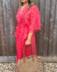 Red & Pink Kaftan