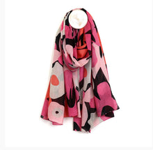 Load image into Gallery viewer, Pink Mix Retro Flower Print Scarf
