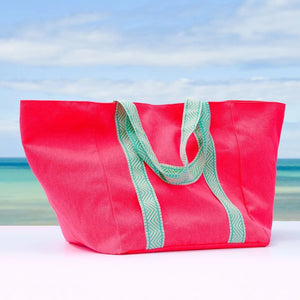 Large Pink Beach Bag/ Holdall