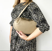 Load image into Gallery viewer, Taupe Shoulder/ Crossbody Bag
