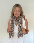 Dark Brown & Taupe Mix Amelia Scarf