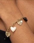Gold & Resin Heart Bracelet