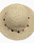 Crochet Style Hat with Disc Band
