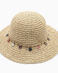 Crochet Style Hat with Disc Band
