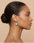 Gold & Cream Porcelain Seashell Earrings