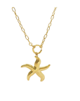Long Gold Starfish Necklace