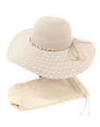 Pale Pink Wide Brim Foldable Sun Hat