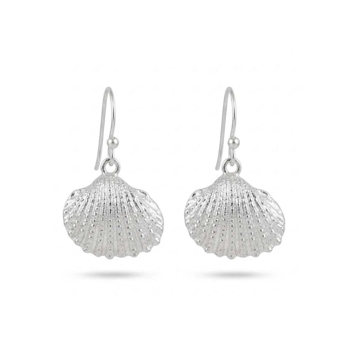 Silver Seashell Earrings for women