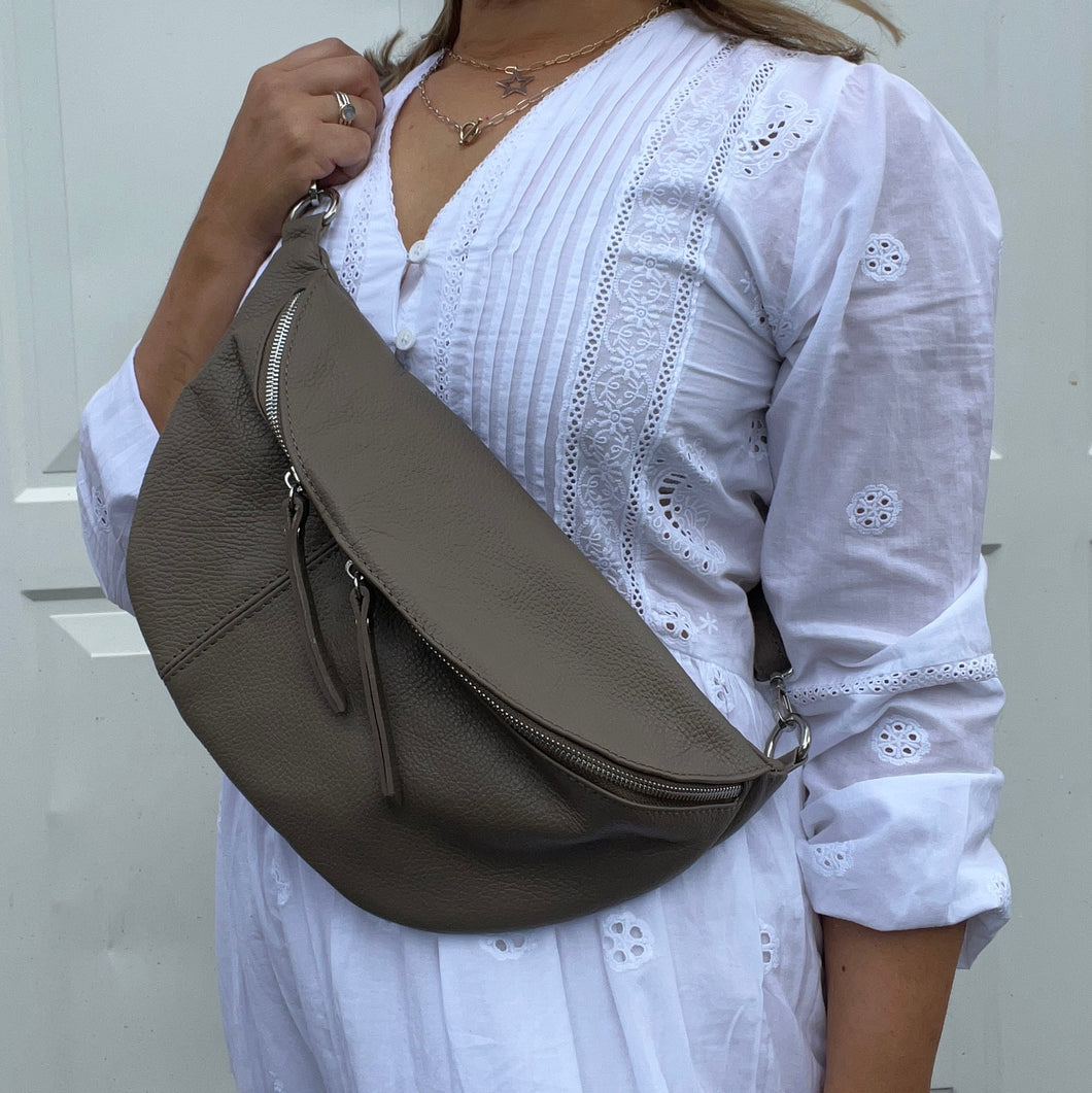 Bum Bag | Pearl Grey Crossbody / Belt Bag