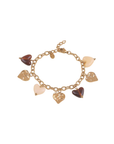 Gold & Resin Heart Bracelet