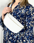 Large White Crossbody / Waist Bag