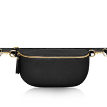 Load image into Gallery viewer, Large Black Crossbody/ Waist Bag
