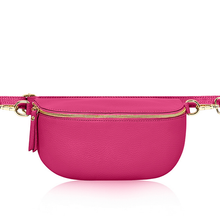 Load image into Gallery viewer, Large Bright Pink Crossbody/ Waist Bag
