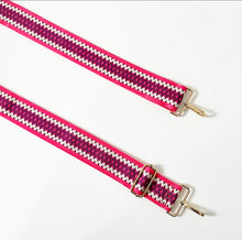 Load image into Gallery viewer, Pink &amp; Purple Diamond Design Strap - Gold Hardware
