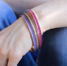 Load image into Gallery viewer, Purple, Taupe &amp; Dark Pink Mix Enamel Bangles
