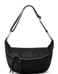 Large Black XL crossbody bag with silver hardware
