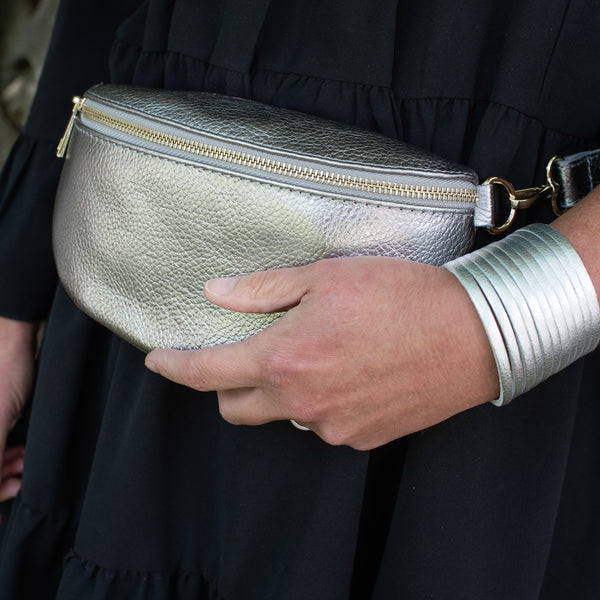 Silver on sale fanny pack