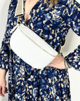 Large White Crossbody / Waist Bag