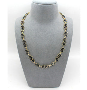 Black & Gold Crystal Necklace
