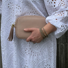 Load image into Gallery viewer, Blush Pink Crossbody Bag with Tassel
