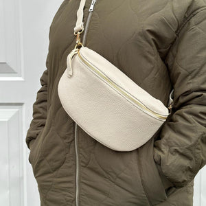 Large Cream Crossbody/ Waist Bag